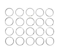 Chinchilla® Set of 20 Key Rings, Diameter 30 mm, Hardened C68D Steel, Robust Ring spanners, Silver, Dimensions: 3 x 3 x 0.29 cm, Material Thickness: Diameter 1.75 mm, Made in Germany