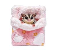 Chinchilla Sleeping Accessories Comfortable Cute Fun Animals | Squirrel Bed Hamster Accessories for Hedgehog Rabbit Hamster Knuckle Flying Mouse Enrichment Sleep Rest Pink