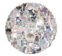 Chinchilla Stickers,Cartoon Animal Graffiti Stickers,100Pcs Chinchilla Vinyl Waterproof Decals for Kids Teens,for Phone Laptop Water Bottles Skateboard Computer Phone Luggage Guitar Car Gifts
