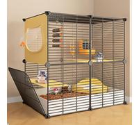 Chinchillas Cage with Tray, Large Space Rat Cage, Hedgehog Cage, Cage for Hamster, Squirrel, Encrypted Design, Anti-jailbreak(75x37x75cm)