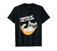 Chinchillin Like A Villain Funny Chinchilla Art T-Shirt