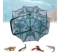 Chinchorro Plegable para Pesca, Multi Holes Auto-Foldable Fishing Bait Trap, The Magic Foldable Fishing Trap, Fishings Net for Minnow Fish Shrimp Crawfish Crab (16Holes)