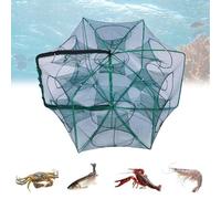 Chinchorro Plegable para Pesca, Multi Holes Auto-Foldable Fishing Bait Trap, The Magic Foldable Fishing Trap, Fishings Net for Minnow Fish Shrimp Crawfish Crab (12Holes)