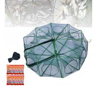 Chinchorro Plegable Para Pesca, The Magic Foldable Fish Trap, Auto-Foldable Strengthened Casting Net, for Minnow Fish Shrimp Crawfish Crab Fishing (10 holes-9.8 * 31.5in)