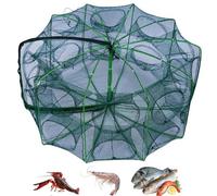 Chinchorro Plegable Para Pesca, the Magic Foldable Fishing Trap Net, Fishing Net for Minnow Fish Shrimp Crawfish Crab Outdoor Fishing (20 Holes)