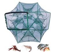 Chinchorro Plegable Para Pesca, the Magic Foldable Fishing Trap Net, Fishing Net for Minnow Fish Shrimp Crawfish Crab Outdoor Fishing (12 Holes)