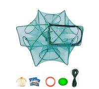 Chinchorro Plegable Para Pesca, The Magic Foldable Minnow Trap, Portable Fishing Trap, Auto-Foldable Strengthened Casting Net, for Minnow Fish Shrimp Crawfish Crab Fishing- (6 Holes)