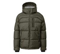 Chiné Padded Jacket with Faux Fur Inner Collar s.Oliver Vert 2XL