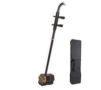 Chines 2 Strings Violin Fiddl Erhu, Traditional National Instruments, with Bow and Accessories, Ergonomic Flat Neck, for Entry Level Case