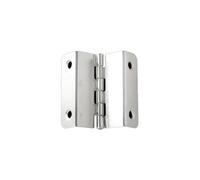 Chinese 41mm Side Length Four Fold Antique Iron Sheet Hinge 4 Hole Three Fold Right Angle Hinge Right Angle Edge(Silver)