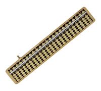 Chinese Abacus With Solid Wood Frame, One Key Reset Function, For Student Mental Arithmetic Competition And Math Learning, 34x6x1.5cm 1pcs