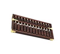 Chinese Abacus, Wooden Math Learning Tool For Elementary School And Kindergarten, Mental Arithmetic Practice,37x17x2.8cm 1pcs(Brown)