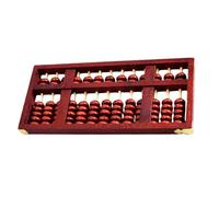 Chinese Abacus, Wooden Math Learning Tool For Elementary School And Kindergarten, Mental Arithmetic Practice,37x17x2.8cm 1pcs(Red)