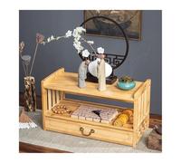 Chinese Altar Table,3-Tier Altar Table,Natural Bamboo Shrine Table,for Spiritual Puja Table,Pull rings and smooth drawer opening design,for Living Room