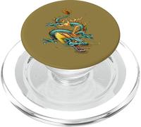 Chinese Ambitious Fire Dragon Mythical Creature PopSockets PopGrip for MagSafe