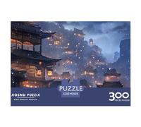 Chinese Ancient Architecture for Adults Fun 300 Pieces Landscape Anime Jigsaw Puzzles Toy Intellectual Game Stress Relief Toy Decoration Education Game Relaxation and Intelligence 300pcs (40x28cm)