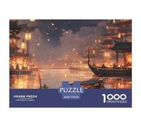 Chinese Ancient Architecture Puzzle for Adults Fun 1000 Pieces Anime Landscape Stress Relief Educational Game Toy Intellectual Game Home Decoration Challenge Educational 1000 Pieces