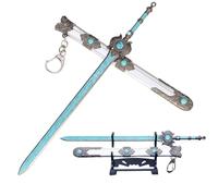 Chinese Ancient Style Sword Letter Opener with Display Stand, Oriental Envelope Slitter, Retro Desk Decor & Gift for Asian Culture Enthusiasts & Collectors