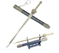Chinese Ancient Style Wangquan Sword Letter Opener with Display Stand, Envelope Slitter, Vintage Desk Decor Gift for Sword Culture Enthusiasts & Collectors