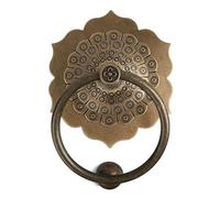 Chinese Antique Brass Door Knocker, Solid Wood Door Handle with Pull Ring, Retro Hardware Door Hardware & Locks(16cm,Bronze)