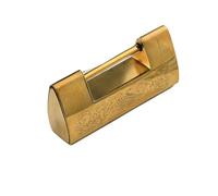 Chinese Antique Brass Horizontal Opening Padlock Old-Fashioned Lock Head Retro Engraved All-Copper Ancient Horizontal Latch Lock(33mm)
