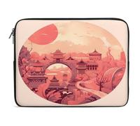 Chinese Architectural Patterns Laptop Sleeve Case, Shockproof Protective Case, 10-17 Inch Computer Sleeve, Water Resistant Laptop Briefcase for Men Women Compatible with MacBook Air/Notebook/Tablet