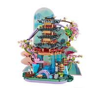 Chinese Architecture Mini Building Blocks Set, Sakura Botanical Collection Building Kit, DIY Construction Building Block Model Kit, Educational Architecture Model Gift for Teens and Adults(602PCS)