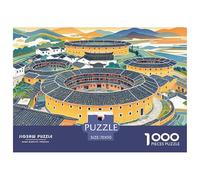 Chinese Architecture Wooden Jigsaw Puzzle Waterproof 1000 Piece Puzzles for Adults Impossible Educational Games