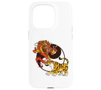 Chinese Asian Dragon Tiger Yin Yang Symbol Animal Mythology Case for iPhone 15 Pro
