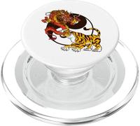 Chinese Asian Dragon Tiger Yin Yang Symbol Animal Mythology PopSockets PopGrip for MagSafe