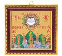 Chinese Bagua Mirror Ornament Antique Style Density Board Decor