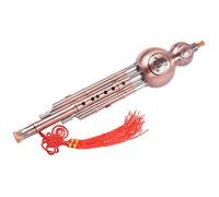 Chinese Bb/C Hulusi Wind Instrument Gourd Cucurbit Flute ABS Resin，Bronze-C KEY