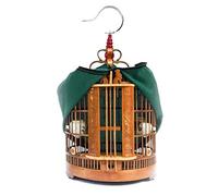 Chinese Bird Cage Accessories, Bamboo Parrot Cage From Handmade, Thrush Myna Universal Decorative Cage Bird Aviary Detachable Feces Tray