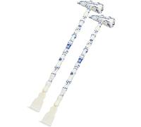 Chinese Blue and White Porcelain Back Scratcher with Massage Hammer, Dual-Use Long Handle Backscratcher for Elderly, Comfortable and Portable Itch Relief Tool(Blue White*2)
