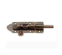 Chinese Bronze Antique Lock 1Pc 120mm Vintage Barrel Latch Cupboard Door Lock Slide Bolt Stapler Gate Latch Hardware Antique Bronze Brass Cabinet Door Bolts(D)