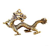Chinese Bronze Dragon Statue Figurine 55mm Auspicious