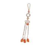 Chinese Brooch for Traditional Clothing Handmade Cheongsam Pendant with Long Fringes Waist Hanging Ornament