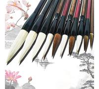Chinese Brush Calligraphy Brush Japanese Brush Writing Painting Sumi Brushes Large Chinese Calligraphy Brush Set 10pcs