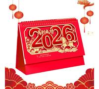 Chinese Calendar 2026 | Planner For New Year 2026 Chinese Home Decoration,Lunar New Year Calendar Daily Planner - For Home Office Study Living Room Bedroom Table Shelf