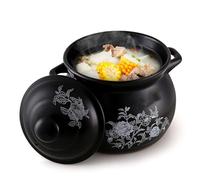Chinese Casserole,Slow Cooker Ceramic Pot With Lid Hot Pot Clay Pots, Chinese Ceramic Stockpot Stewpot Casserole Cooking Pot Heat Resistant Earthenware Pot For Home Kitchen(4.5l)