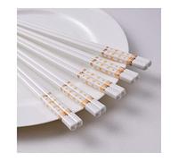 Chinese Ceramic Chopsticks Set of 10 High Quality Porcelain Chopsticks Reusable Dishwasher Safe Great Replacement for Bamboo/Wood Chopsticks, 24cm x
