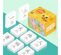 Chinese Character Cards Chinese Flash Cards for Beginners hanzi Card Pictographic Literacy Pinyin Chinese Pictogram Learn Mandarin(1-200 pictographs)