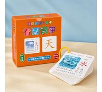 Chinese Character Flashcards,Pictographic Literacy Pinyin Chinese Pictogram | Hieroglyphic Pinyin Flashcards,Easy To Understand,Suitable For Earlys Educations Homeschooling Classroom Teaching