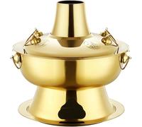 Chinese Charcoal Hotpot Split Design 410 Stainless Steel Hot Pot Thickened Multi Person Mongolian Cooking Pots