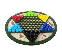 Chinese Checker Game Set,Wooden Chinese Checker Board Chess - Multi-Player Strategy Activity Challenging Toy for Students Adults Girls Boys Family Night Backyard
