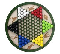 Chinese Checkers,Wood Board and Pegs Chinese Checker | Family Night Strategy Multi-Player Activity for Backyard BBQ Beach Picnic Campfire Entertainment
