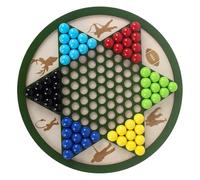 Chinese Checkers - Wood Board and Pegs Chinese Checker - Multi-Player Strategy Activity Challenging Toy for Students Adults Girls Boys Family Night Backyard