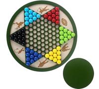 Chinese Checkers | Wooden Chinese Checker Game - Multi-Player Strategy Activity Challenging Toy for Students Adults Girls Boys Family Night Backyard
