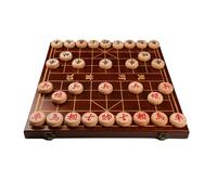 Chinese Chess 2 Player Strategy Board Games Travel Board Game Set With Beechwood Pieces And Foldable Chessboard(5.8cm/2.3in)