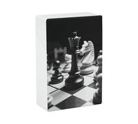 Chinese Chess Cigarette Case for Regular King Size 85mm 20 Capacity Push to Open Hard Shell Cigarette Box Portable & Waterproof Cigarettes Case for Men Women Pocket Cigarettes Holder, Cig Accessories